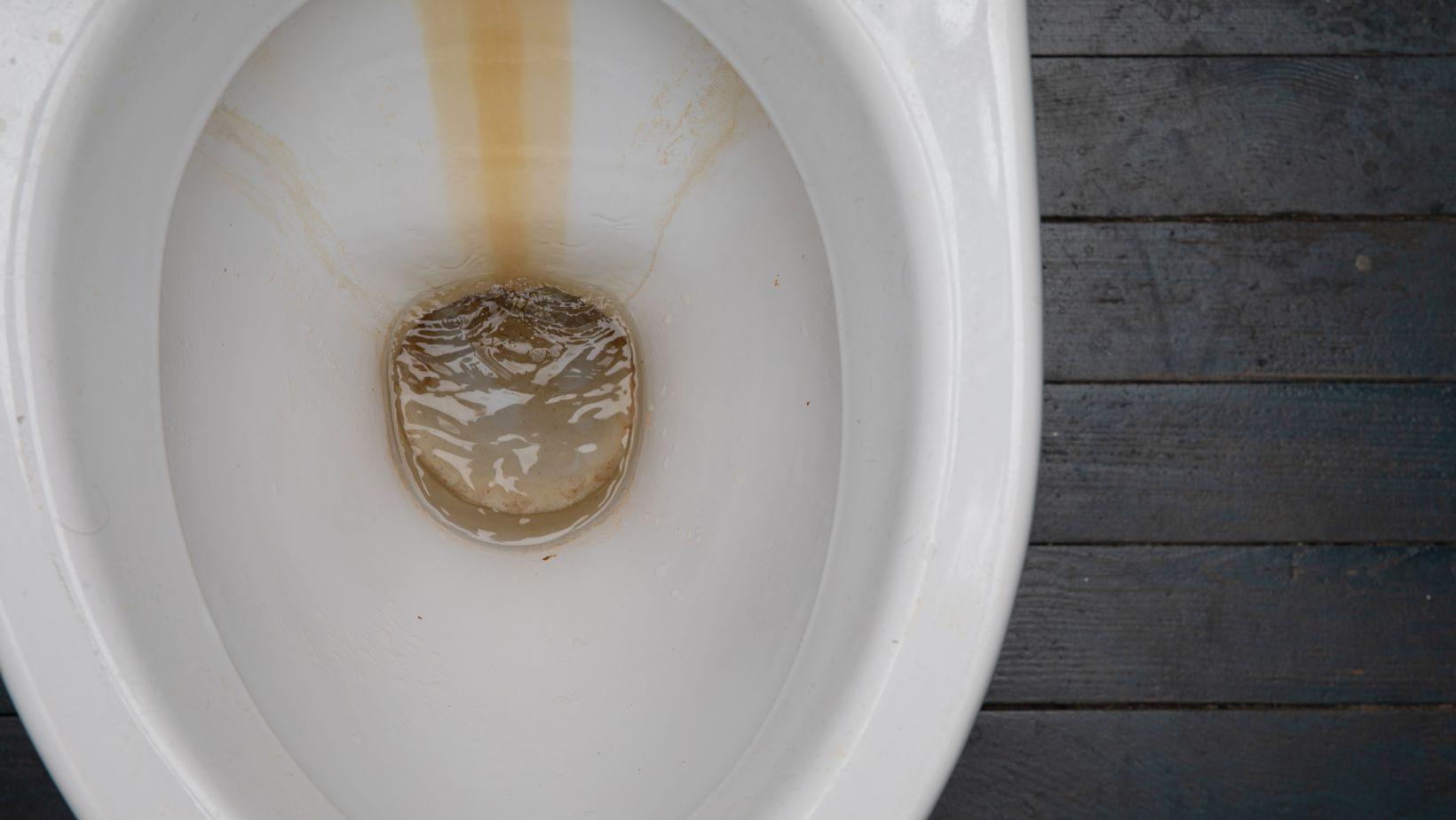 Limescale in a toilet